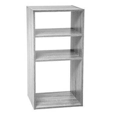 ETAGERE 2+1 CASES GRIS MIX