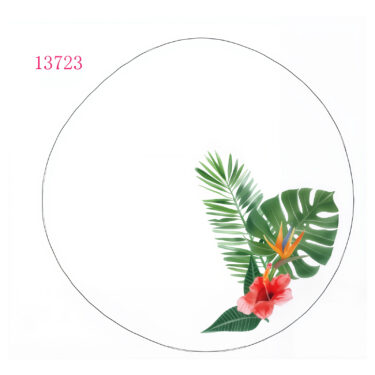 ASSIETTE PLATE 28 CMS HIBISCUS