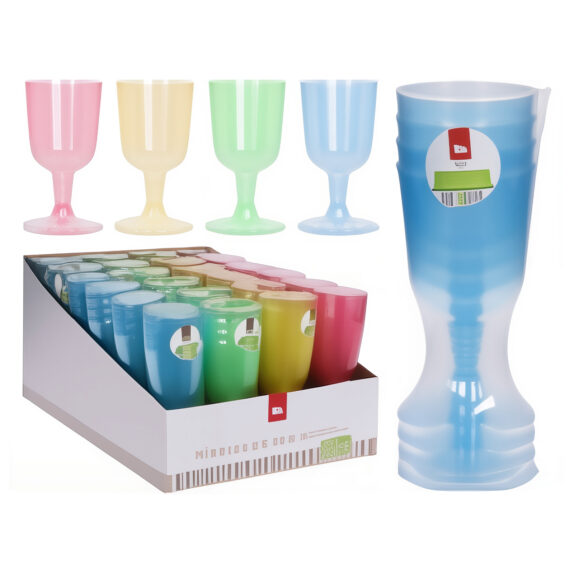 VERRE À VIN 160ML PP 4PCS 4ASS