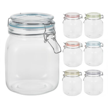BOCAL VERRE 1000ML 6ASS