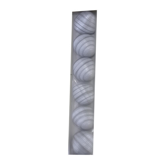 BOITE DE 6 BOULES Ø6 ARGENT