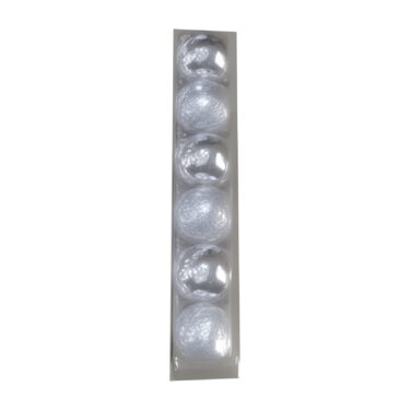 BOITE DE 6 BOULES Ø6 ARGENT