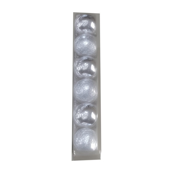 BOITE DE 6 BOULES Ø6 ARGENT