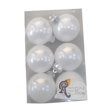 BOITE 6 BOULES LUXE Ø6 BLANC