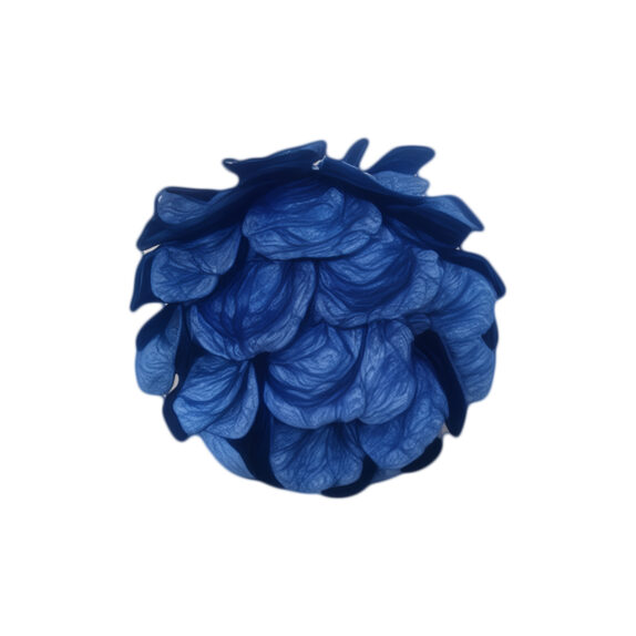 SET DE 2 BOULES FLEURS BLEUE