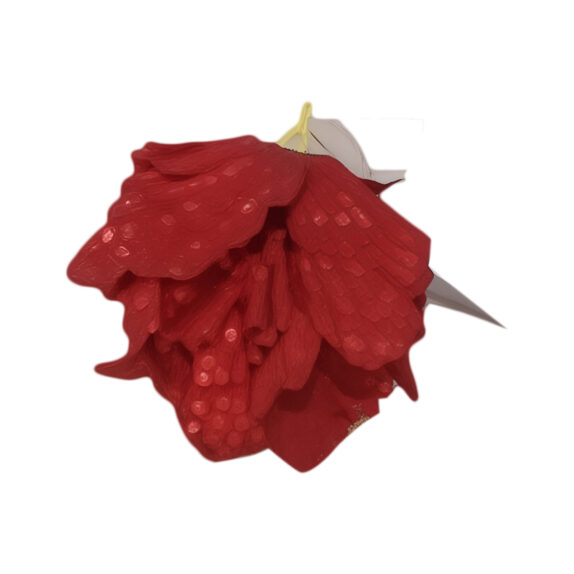 SET DE 2 BOULES FLEURS ROUGE