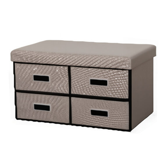 BANC 4 TIROIRS TISSU
