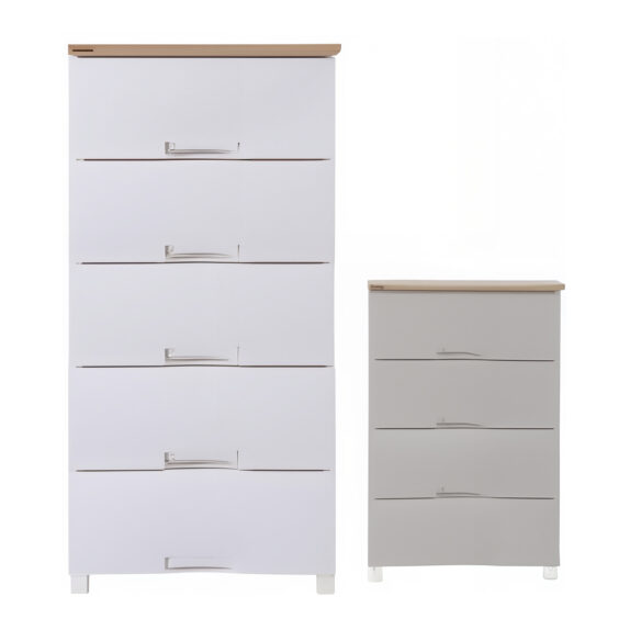MEUBLE PLASTIQUE GRIS 5 TIROIR