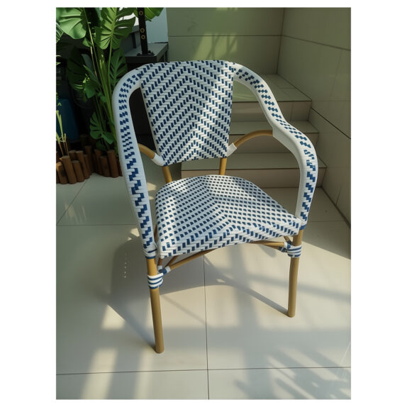 FAUTEUIL CANNÉ  BLEU SIMPLE CA