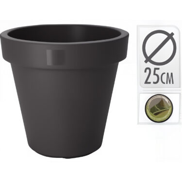 POT A FLEURS ROND E & K DIA 25