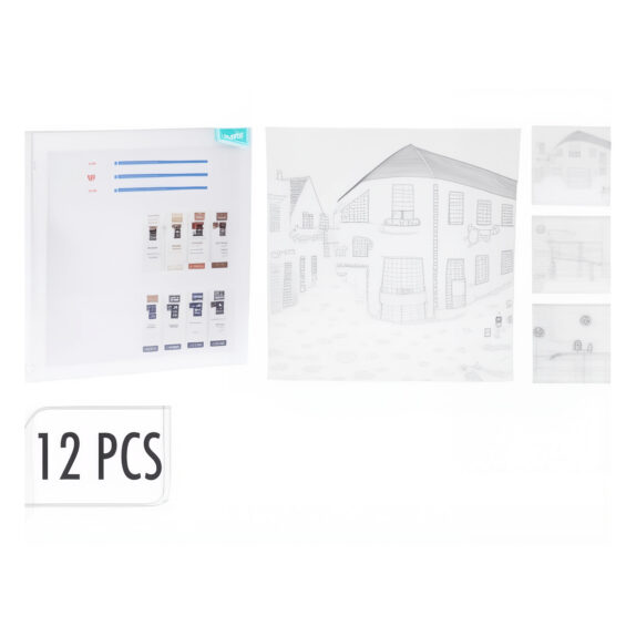 PEINTURE A L'EAU 12 PIECES
