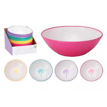 BOL MELAMINE 18X6CM - 4 ASS CL