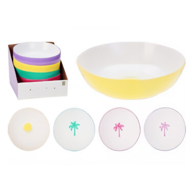 BOL MELAMINE 20X5CM - 4 ASS CL
