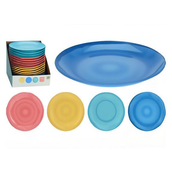 ASSIETTE MELAMINE D20CM 4ASS