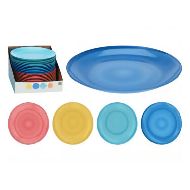 ASSIETTE MELAMINE D25CM 4ASS