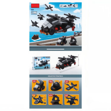 BRICKS HÉLICOPTÈRE 127PCS