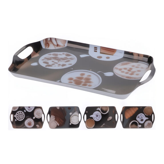 PLATEAU MELAMINE 38X23CM 4ASS